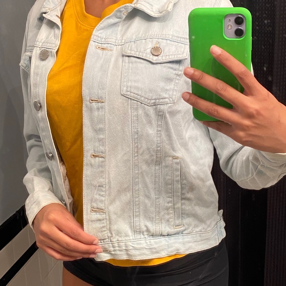 Light wash denim jacket